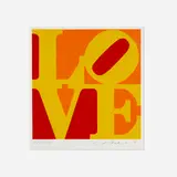 Robert Indiana, Untitled (from the Book of Love portfolio), 1996, screenprint in colors on A.N.W. Crestwood Museum