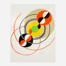 Disques/Sputnik by Sonia Delaunay, 1976, lithograph in colors, sold Jun 2026