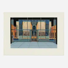 Richard Estes, Seagram Building (from the Urban Landscapes No. I portfolio), 1972, screenprint in colors on Schoeller Parole