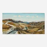 Walter Emerson Baum, Lehigh Foothills, 1948, oil on canvas laid to board