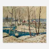 Walter Emerson Baum, Untitled (Snowy Creek), oil on canvas