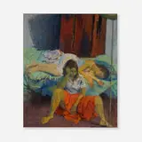 Raphael Soyer, Two Adolescents, 1962, oil on canvas