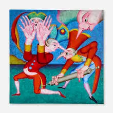 Mihail Chemiakin, Carnival at St. Petersburg, 1998, oil on canvas