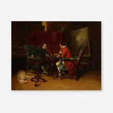 A Game of Chess by Jean-Louis-Ernest Meissonier, 1861, oil on canvas, sold May 2026