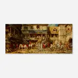 Eugène Isabey, L'auberge du soleil d'or (Retour de la chasse)
