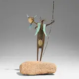 Bill Worrell, The Mediator to the People, 2005, patinated bronze, stone