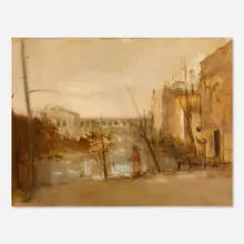Seymour Remenick, Canal, oil on canvas