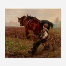 Rowland Wheelwright, Turning the Plough, oil on canvas