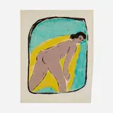 Werner Drewes, Nereid Leaning Forward, 1951-52, celloprint in colors
