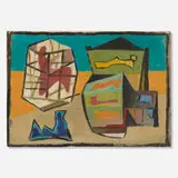 Werner Drewes, Human Cocoons, 1946, oil on canvas