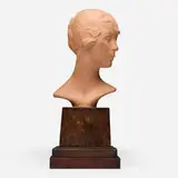 Janet Scudder, Bust of a Woman, 1914, painted plaster
