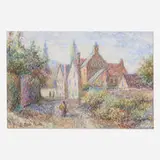 Hugues Claude Pissarro, La maison de l'oncle Rodo au Val-Saint-Martin, pastel on paper