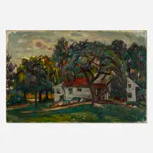 Louis Ritman, Country Home, oil on canvas