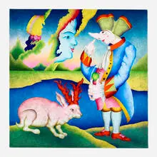 Mihail Chemiakin, Gardeners, 1997, oil on canvas