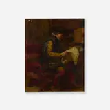 Jean-Louis-Ernest Meissonier, The Latest News, oil on canvas laid to board