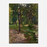 Kenneth R. Nunamaker, Untitled (Woodland Brook), oil on board
