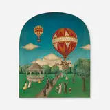 attribution Henri Emilien Rousseau, Balloons in the Park, oil on canvas