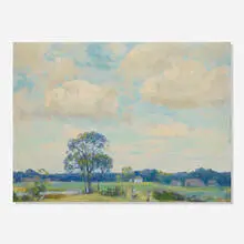 Summer Day (possibly Woodstock, NY) by Henry Bill Selden, oil on board, sold May 2026