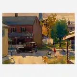 Harry Leith-Ross, Street Corner, New Hope, watercolor on paper