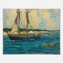 Walter Farndon, Untitled (Seascape), oil on canvas