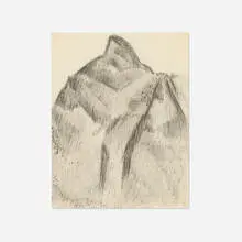 Marsden Hartley, Kofelberg, Oberammergau, 1934, crayon on paper