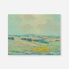 Rolling Hills with Poppies and Lupine by Granville Redmond, 1920, oil on canvas, sold May 2026