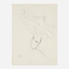 René Gruau, Untitled, graphite on paper