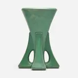 William Day Gates for Teco Pottery, Rare vase, model 377, c. 1904, glazed earthenware