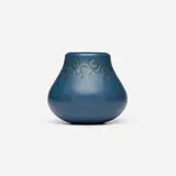 Arthur Eugene Baggs and Sarah Tutt for Marblehead Pottery, Rare vase with conventionalized design, 1908-16, glazed and incised earthenware
