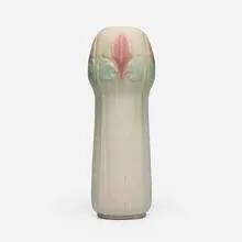 Van Briggle Pottery, Vase with irises, 1905, glazed earthenware