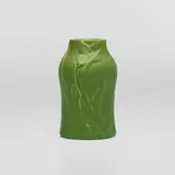 Artus Van Briggle for Van Briggle Pottery, Early vase with spiderwort, 1902, glazed earthenware