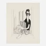 Al Hirschfeld, Lennon At Home, 1997, lithograph