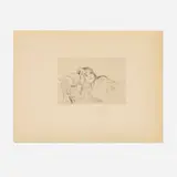 Berthe Morisot, Jeune fille étendue, etching