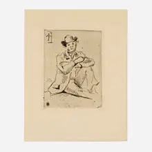 Paul Cézanne, Portrait du peintre A. Guillaumin au pendu, etching