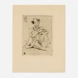 Paul Cézanne, Portrait du peintre A. Guillaumin au pendu, etching