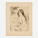 Pierre-Auguste Renoir, Femme nue assise (from Théodore Duret's Histoire des peintres impressionistes), c. 1906, etching