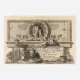 Bassorilievo antico che si vede nel Portico della Chiesa de SS. Apostoli (Frontispiece for Volume II of Vasi, Candelebri, Cippi, Sarcofagi, tripodi, lvcerne ed ornamenti antichi) by Giovanni Battista Piranesi, 1778, etching, sold Jul 2025