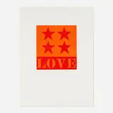 Robert Indiana, First Love, 1991, aquatint in colors