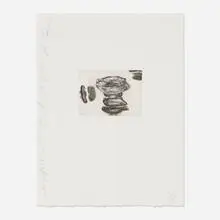 Lip Print IV (from the Lip Prints series) by Donald Sultan, 1989, aquatint, sold Jul 2025