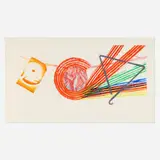 James Rosenquist, Spokes, 1977, etching and aquatint in colors with pochoir and paint applied with a tire on Pescia Italia