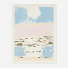 Fairfield Porter, Sun and Sea (from the 1776 USA 1976: Bicentennial Prints portfolio), lithograph in colors on Arches
