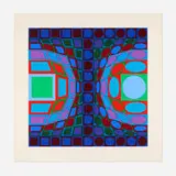 Victor Vasarely, Viva, 1978, screenprint in colors