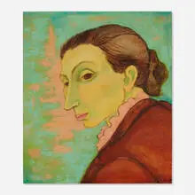César Paternosto, Portrait of a Woman, 1965, oil on canvas