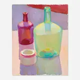 Chuck Fee Wong, Still Life with Vessels, oil on panel