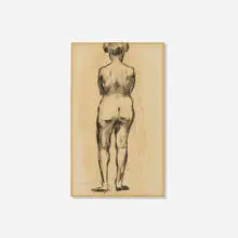 Arthur Beecher Carles, Standing Nude, crayon on paper