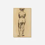 Arthur Beecher Carles, Standing Nude, crayon on paper
