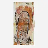 Purvis Young, Untitled (Head), oil on found panel
