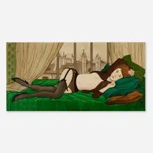 Philippe Henri Noyer, Nadine et les toits de Paris, 1961, oil on canvas