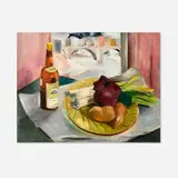 Emily Abbott Nordfeldt, Still Life with a City View, 1937, oil on canvas