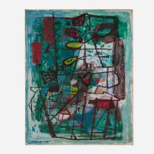 Louis Schanker, Untitled, 1946, oil on canvas